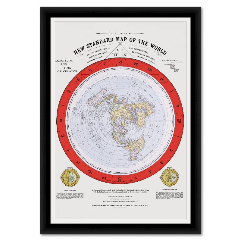 GLEASON'S NEW STANDARD MAP OF THE WORLD