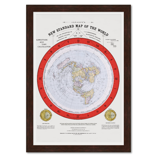 GLEASON'S NEW STANDARD MAP OF THE WORLD